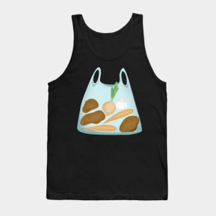 Transparent plastic bag with vegetables Tank Top